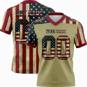 Customized 3D Printed United States Jerseys, Summer Camo Jerseys Streetwear Tops V-Neck Short Sleeve Tees