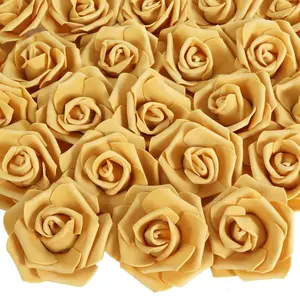 100pcs Mini Foam Rose Heads (7cm), Artificial Roses for Wedding Bouquets, Home Decor, Mixed Colors, DIY Crafts, Party Decoration