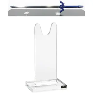 Single Clear  Sword Stand, individual units for displaying angled or straight Antique and collectible swords. Order TWO (6 Inch)