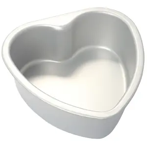 Heart Shaped Cake Pan 6 Inch Aluminum Cake Pans Heart Cake Tin Baking Cake Mold for Valentine's Weddings Birthday Party