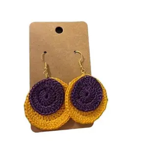 Crochet Layered Circle Earrings - Any Color Scheme Fashion Accessory