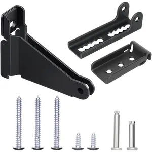 Storm Door Closer Bracket, Reinforced Repair Jamb Bracket Compatible with Andersen Emco, Larson, Pella, 40201 Door Repair Kit, Protecting Doors from  from  Winds (Black)