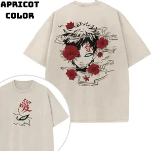 Gaara Shirt, Naruto Shirt, Anime Shirt, Vintage T-Shirt 2-Sided, Graphic Tee, Unisex Cotton Trendy T-Shirt, Gift T-Shirt, Top Streetwear Menswear Womenswear