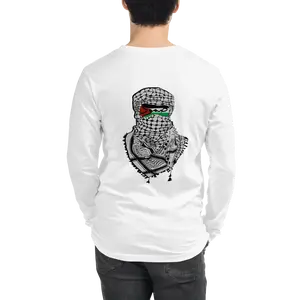 Sumud Collection: Long Sleeve Unisex Fitted Crew Neck Tshirt for Men & Women Casual Summer Top Streetwear Motocross Garment