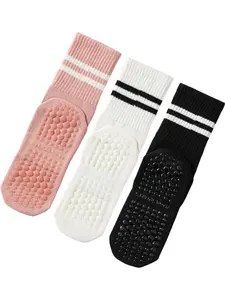 Anti-Slip Yoga Grip Socks, Multicolor Unisex Pilates Socks, Suitable for Ballet, Hospital, Dance, Trampoline, 3/5/10 Pairs