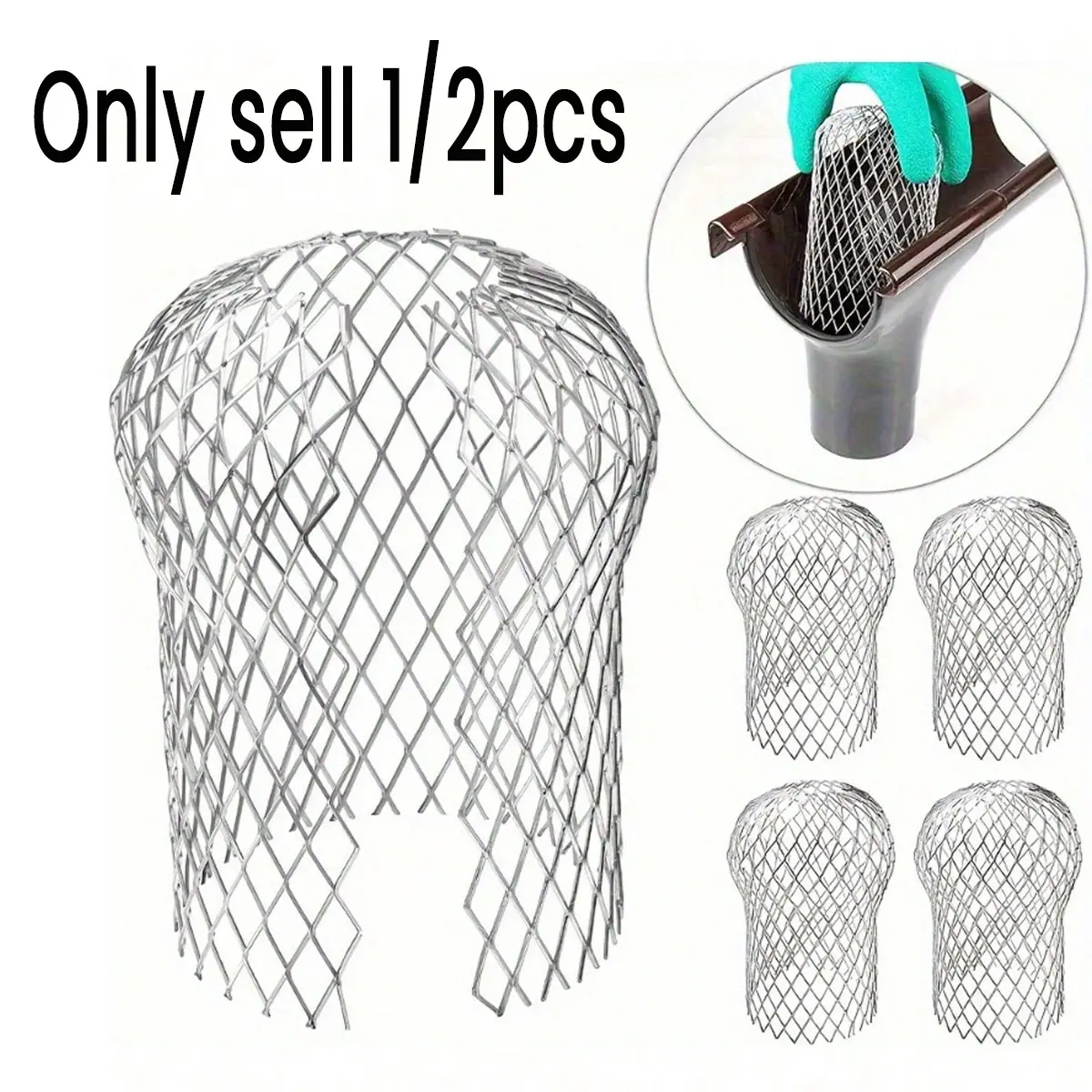 Gutter Guard Protector, Leaf and Debris Catcher, Easy Install, Durable Mesh Design, Residential & Commercial Use