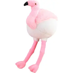 COSGOO Official Soft Round Stuffed Flamingo Animal Plushie Fat Flamingo Plush Toys for Home Decor Cuddly Flamingo Pillow Hugging Flamingo Doll Gift for Kids or Lover