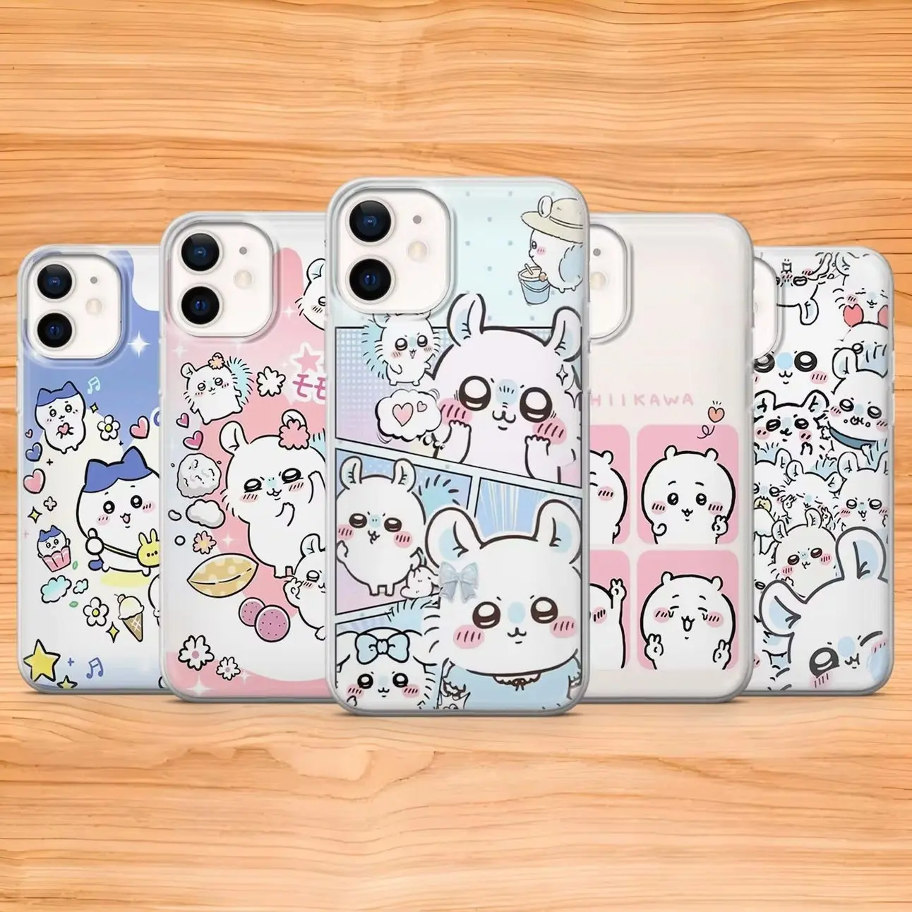 Chiikawa Phone Case, Kawaii Collage Character Cover, Cute Protective Case for iPhone and Samsung Galaxy