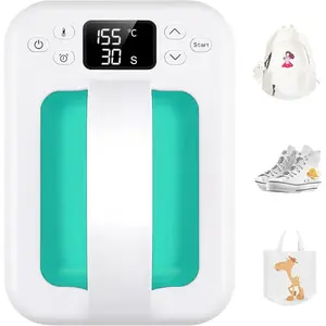 Heat Press Machine for T Shirts, 7" x 5" Portable Mini Heat Press  Even Heat, Easy Press T Shirt Printer Machine with Insulated Base,for Sublimation, Htv, Heat Transfer Projects(Green)