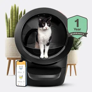 Litter-Robot 4 Automatic Self-Cleaning Cat Litter Box, with Step, Black (Pet Supplies Cleaning Tool)