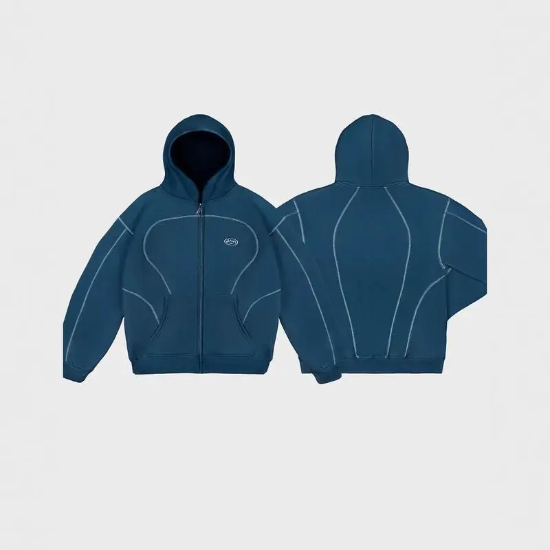 2025 Fashionable Casual Loose Sweatshirt Hip-Hop Street Style Unisex Zippered Hooded Sportswear Set Long Sleeve All SeasonsGift 2025 Fashionable Casual Loose Sweatshirt Hip-Hop Street Style Unisex Zippered Hooded Sportswear Set Long Sleeve All SeasonsGift