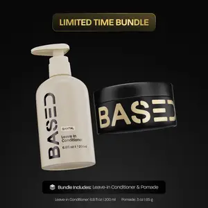 BASED Style & Hydration Duo | Leave-In Conditioner + Pomade | Lasting Hydration & Medium Hold | Non-Toxic, High Performance BASED Style & Hydration Duo | Leave-In Conditioner + Pomade | Lasting Hydration & Medium Hold | Non-Toxic, High Performance