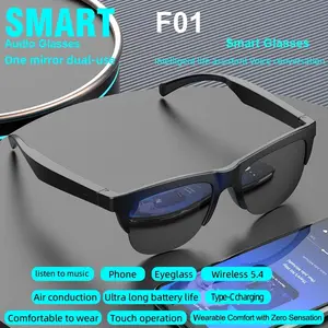F01 intelligent wireless Bluetooth glasses, fast connection, lightweight material with bright surface, long battery life, suitable for outdoor driving, travel, home, office and other scenarios