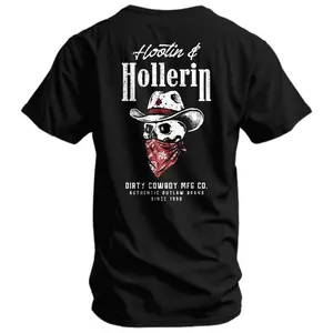 Hootin' And Hollern' Cowboy Skull Men's T-Shirt