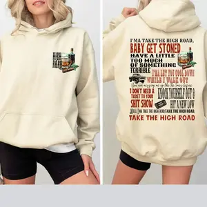 Take The High R0ad Both Sides Hoodie, Concert Outfit, K0e Western Vibes Hoodie, Unisex Long Sleeve Pullover Hoodie Shirt
