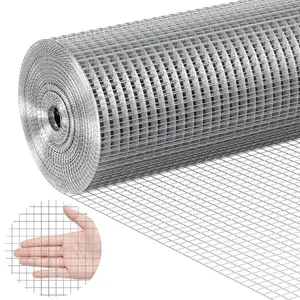 VEVOR Hardware Cloth, 1/2 inch 48inx 100 ft 19 Gauge, Hot Dipped Galvanized Wire Mesh Roll, Chicken Wire Fencing, Wire Mesh for Rabbit Cages, Garden, Small Rodents