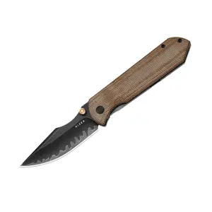 Kizer Harpoon Fold 3-layer Composite Steel Titanium & Norplex UltreX Micarta Ki4784A4