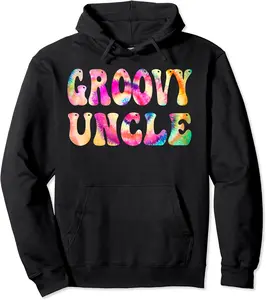 Groovy Uncle Tie Dye Vibes Peace Hippie Matching Family Pullover Hoodie - Feliciabr Shop 32B0C7P6WX5H