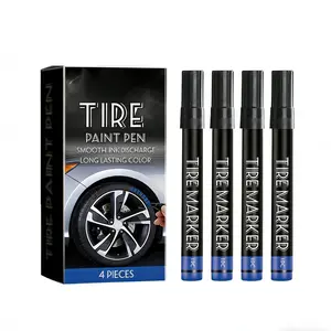 Blue tire Paint Pen, Car Tire Letter Pen Decorative Modification Supplies Graffiti Tracing Birthmark Pen