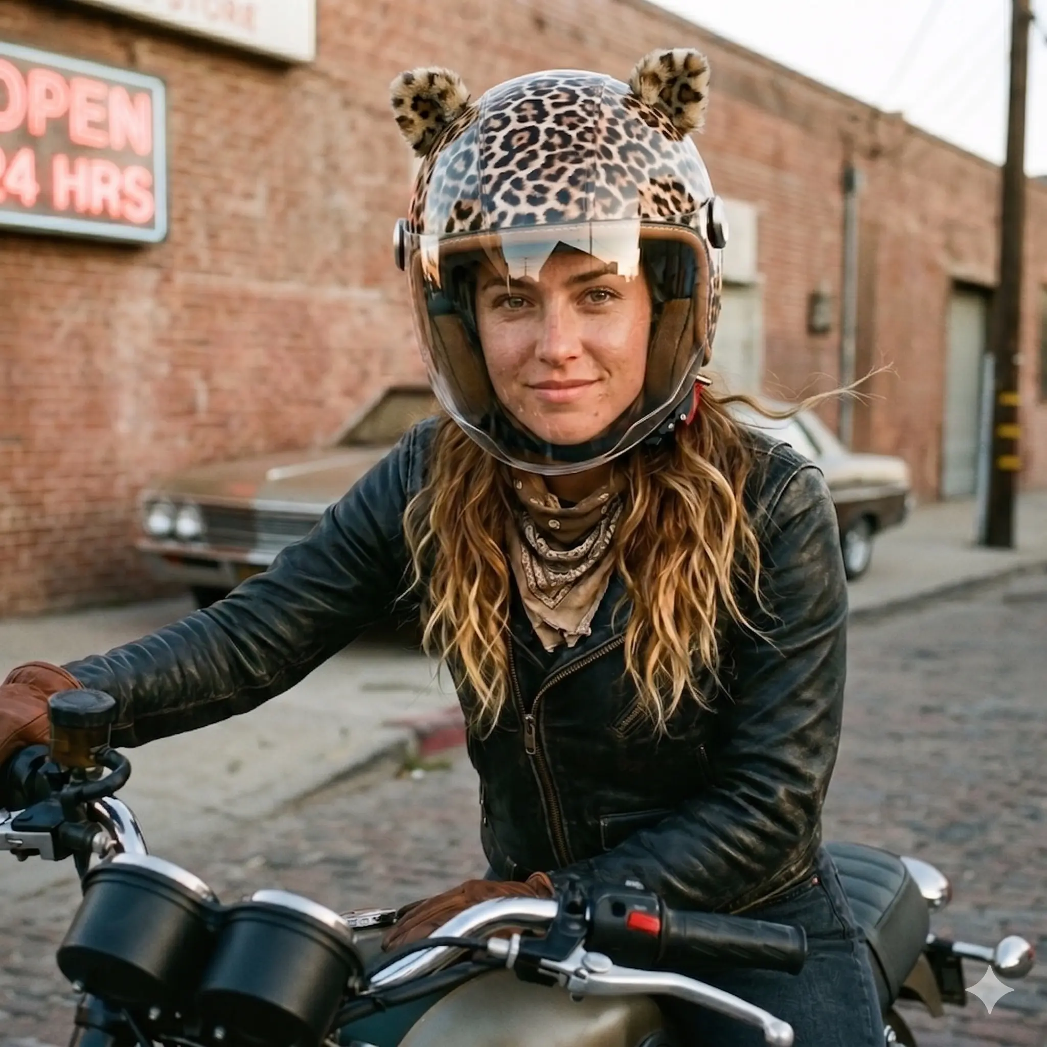 QUICKOOL DOT Approved Leopard Print 3/4 Open Face Motorcycle Helmet - Retro  Scooter Cruiser Helmet with Inner Sun Visor and 2 Outer Visors - TikTok Shop