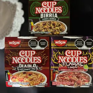 Nissin Cup of Noodles Mexican Flavors Birria Diablo & Flamás Limón Instantané Sabor Intenso