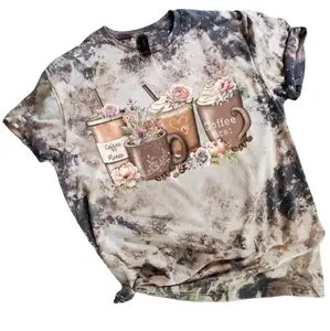 Coffee Sublimation Bleached Tee