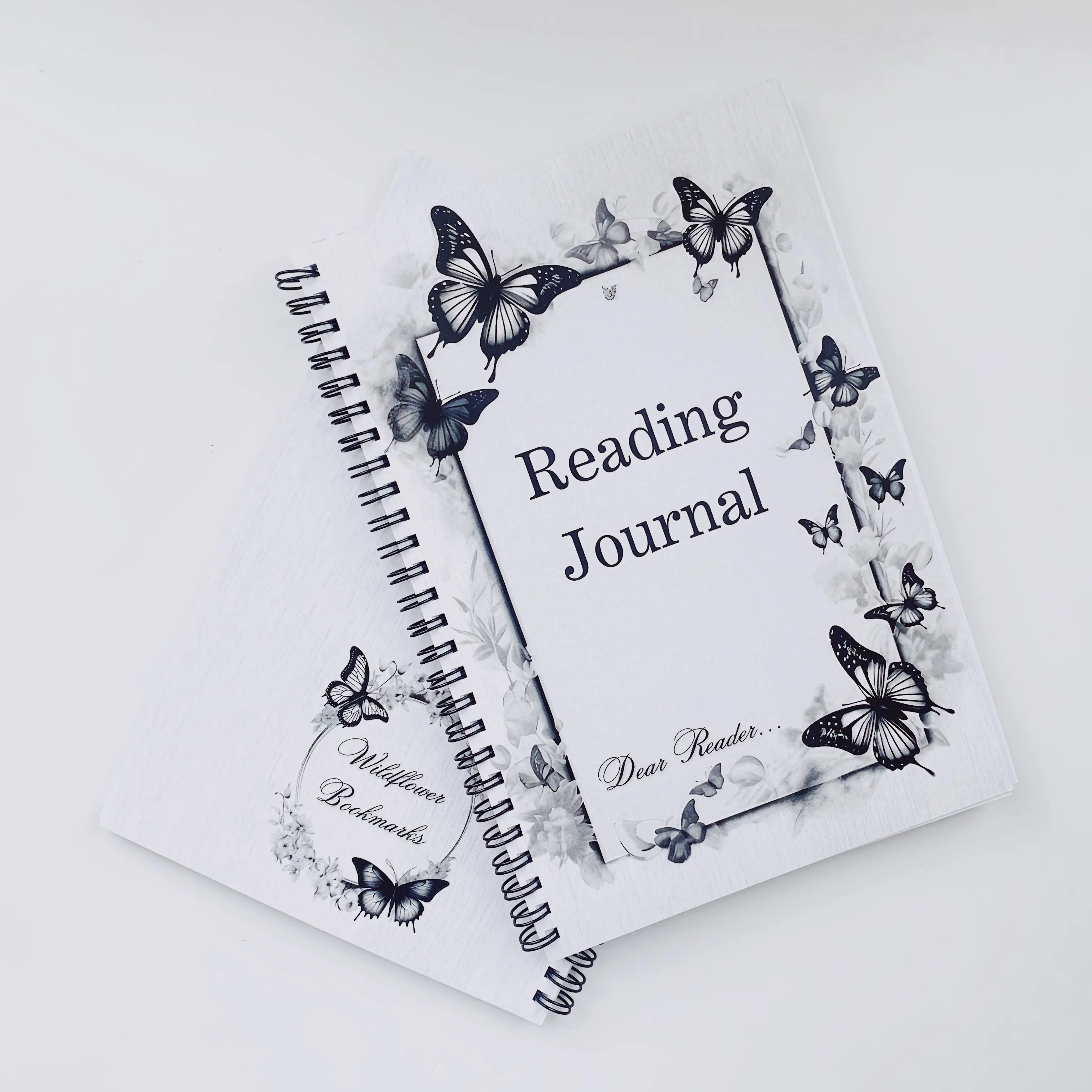 Butterfly Monochrome Reading Journal l Activities and stats Butterfly Monochrome Reading Journal l Activities and stats