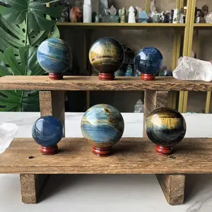 Natural Crystal Blue Onyx&Blue Tiger Eyes& Blue Flourite Sphere Collection