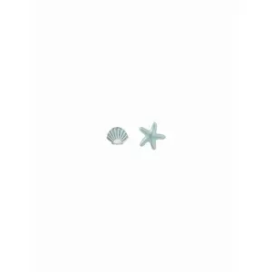 Cider SHELL & STARFISH STUD EARRINGS