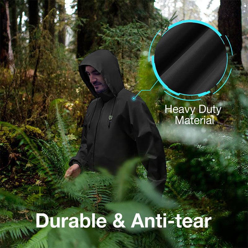 TIDEWE Rain Suit, Lightweight Waterproof Breathable Rain Coat & Pant for Outdoor Activities Working Suit Daily Wear field gear mens clothing Rainproof Full Body Cover
