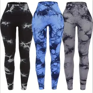 High Waisted Tie Dye Seamless Leggings for Women | Scrunch Butt Lift Yoga Pants | Tummy Control Workout Running Gym Leggings