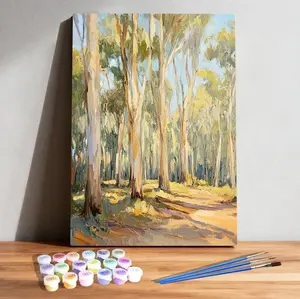 Eucalyptus Sunlit Forest – Australia Paint by Numbers Kit