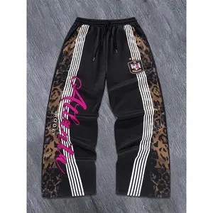 Men's  Letter Print Side Stripe Sweatpants, Casual Street Comfy Pants for Spring & Fall, Men's Trousers for Daily Wear