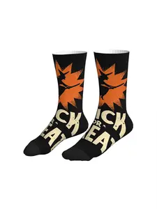 Men Women Retro Distressed Witch On Broom Mid Calf Socks Halloween Spooky Streetwear Holiday Socks