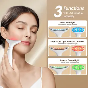 Facial and Neck Massager for Face, Neck - Skin Lifting & Firming - Wrinkle & Dark Circle Reducer - at Home Skin Care Face Sculpting Tool and Neck Massager-White