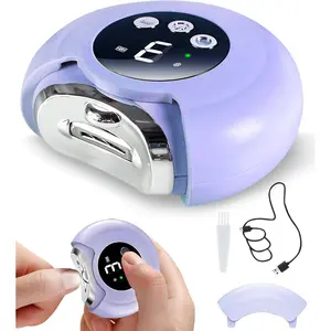 2025 New 3-in-1 Electric Fingernail Clippers,360° Rotation, 3-Speeds, Polishing Automatic Nail Trimmer with Nail Chip Storage & LED Light, Rechargeable Safety Trimmer for Women, Men, Baby, Seniors