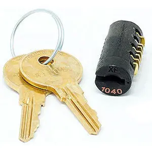 Steelcase XF1576 BLACK FINISH LOCK CORE W/ 2 KEYS