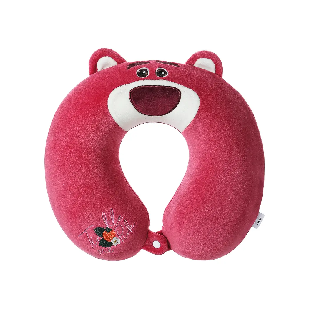 Lotso Bear Series Ergonomic U-Shaped Travel Neck Pillow - Durable Memory Foam, Memory Foam Cushioning, Neck Care, Secure & Stable Support for Airplane, Office Use, Travel Neck Cushion, Age Recommendation: Suitable For Teens And Adults，Back To School