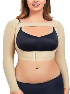 Women's Slimming Long Sleeve Top U-Shaped Chest Lifter Arm Control High Elasticity Adjustable Short Breathable Shapewear Casual All Seasons