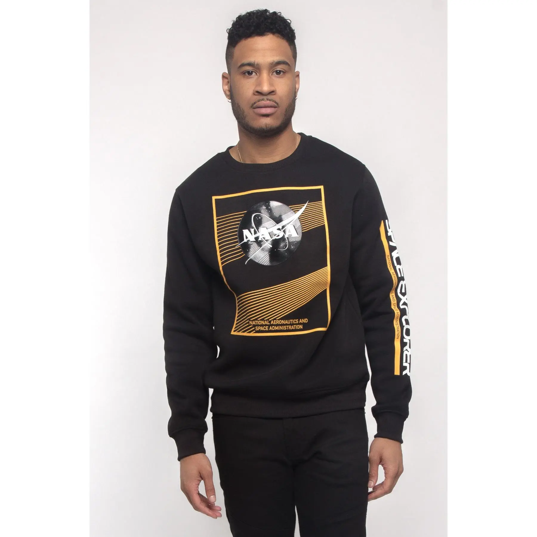 Nasa Texture Welding Fleece Crewneck