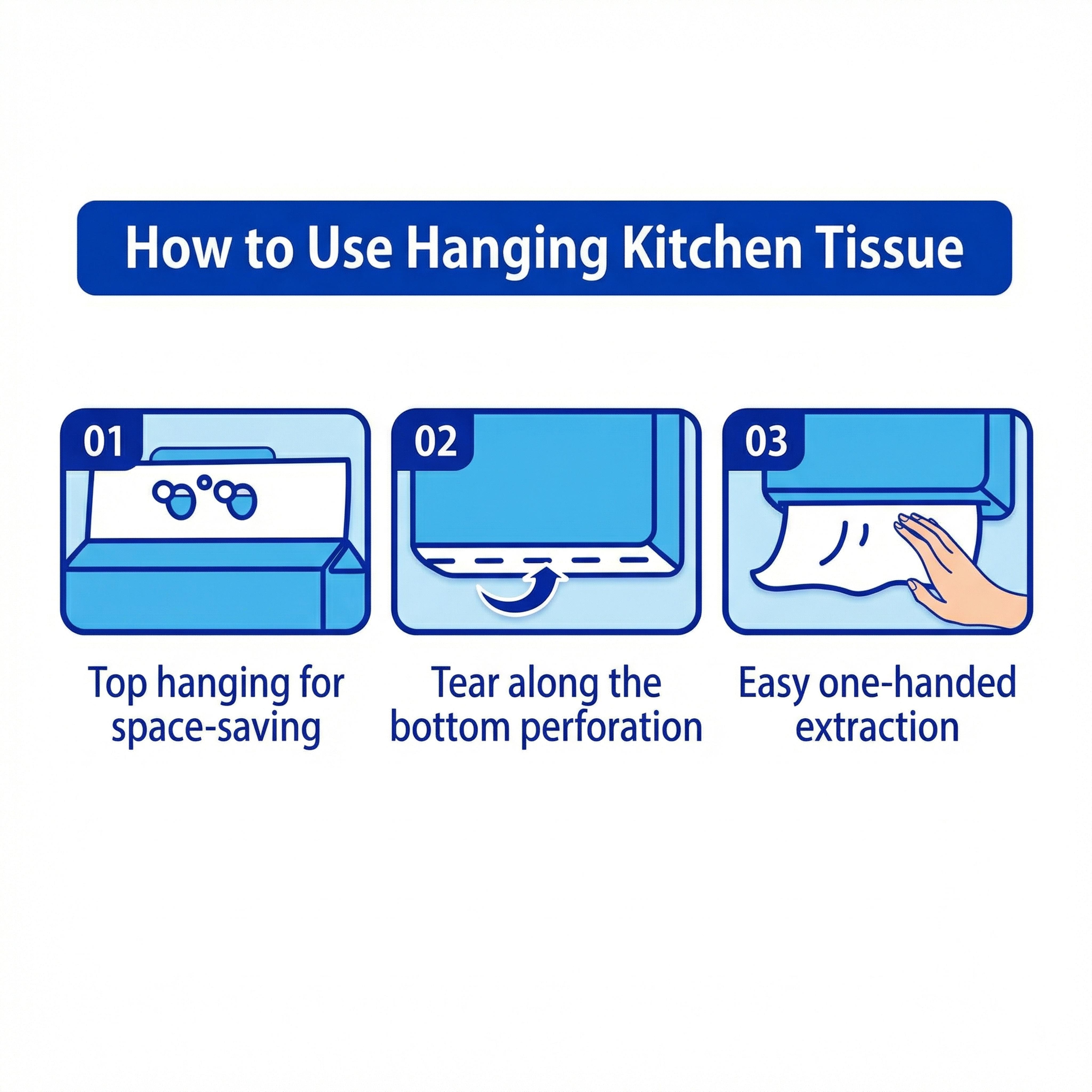 Vinda Hanging Kitchen Paper Towels with free hook -Quick Grab, Fully Protected, Saves Space| Ultra Water& Heavy Oil Absorbent Wipes, Washable & Extra Strong When Wet  2-Ply, 180Sheets/bag,  100% Virgin Pulp, Food Safe - TikTok Must-Have for Kitchens