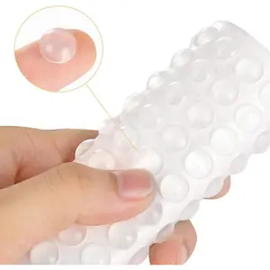 125PCS Cabinet Bumpers Clear Rubber Bumpers Self Adhesive, Soft Close Cabinet Door Bumper Dots, Sound Dampening Cupboard Door Bumpers Pads for Kitchen Drawers, Picture Frames, Furniture