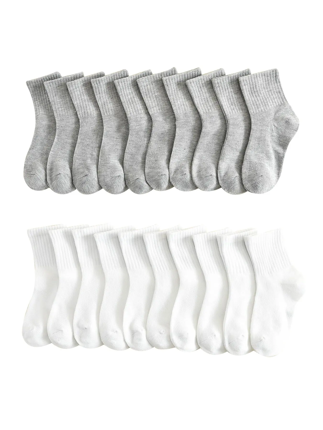 20 Pairs Kids Socks for Boys and Girls, Solid Ankle Socks, Soft and Comfortable, Soft Comfy Socks, Ideal for School Wear, Daily Use Socks