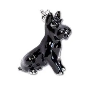 Parisian Pet 'Scotty' Key Chain for Dogs - Stylish, Durable Key Ring, Perfect Accessory for Scotty Fans, Black