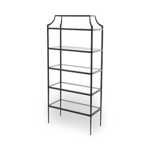 Lescot Etagere Bookshelf with Bronze Finish for Contemporary Spaces