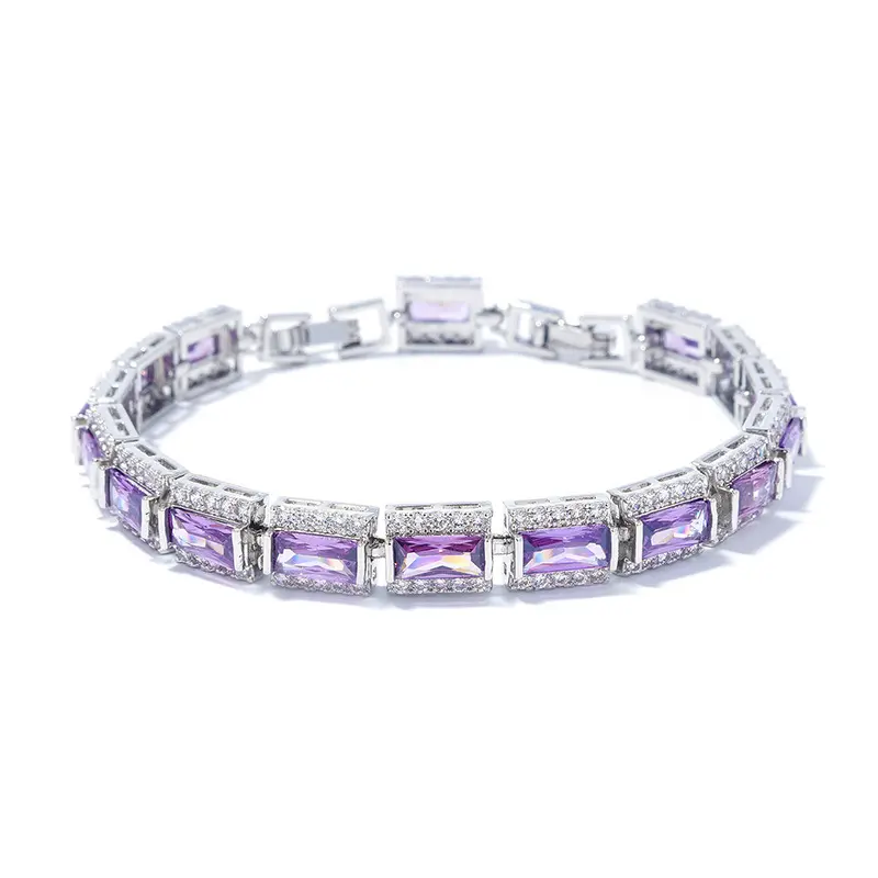 Geometric Rectangle Rhinestones Artificial Stone Mosaic Jewelry - Daily Accessory for Adults, Ideal Gift for Christmas, Anniversary