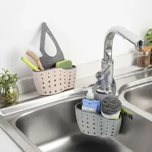 Water Sink Sponge Storage Draining Rack Hanging Bag, Horse Saddle Style Two-Use Home Organizer Basket for Kitchen Bathroom, Space-Saving Design