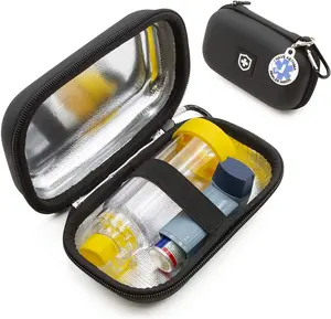 CASEMATIX Insulated Travel Bag Case for Children & Adults Compatible with Inhalers Epipens & Medical Devices - Includes Mylar Lining and Durable EVA Hard Shell Design