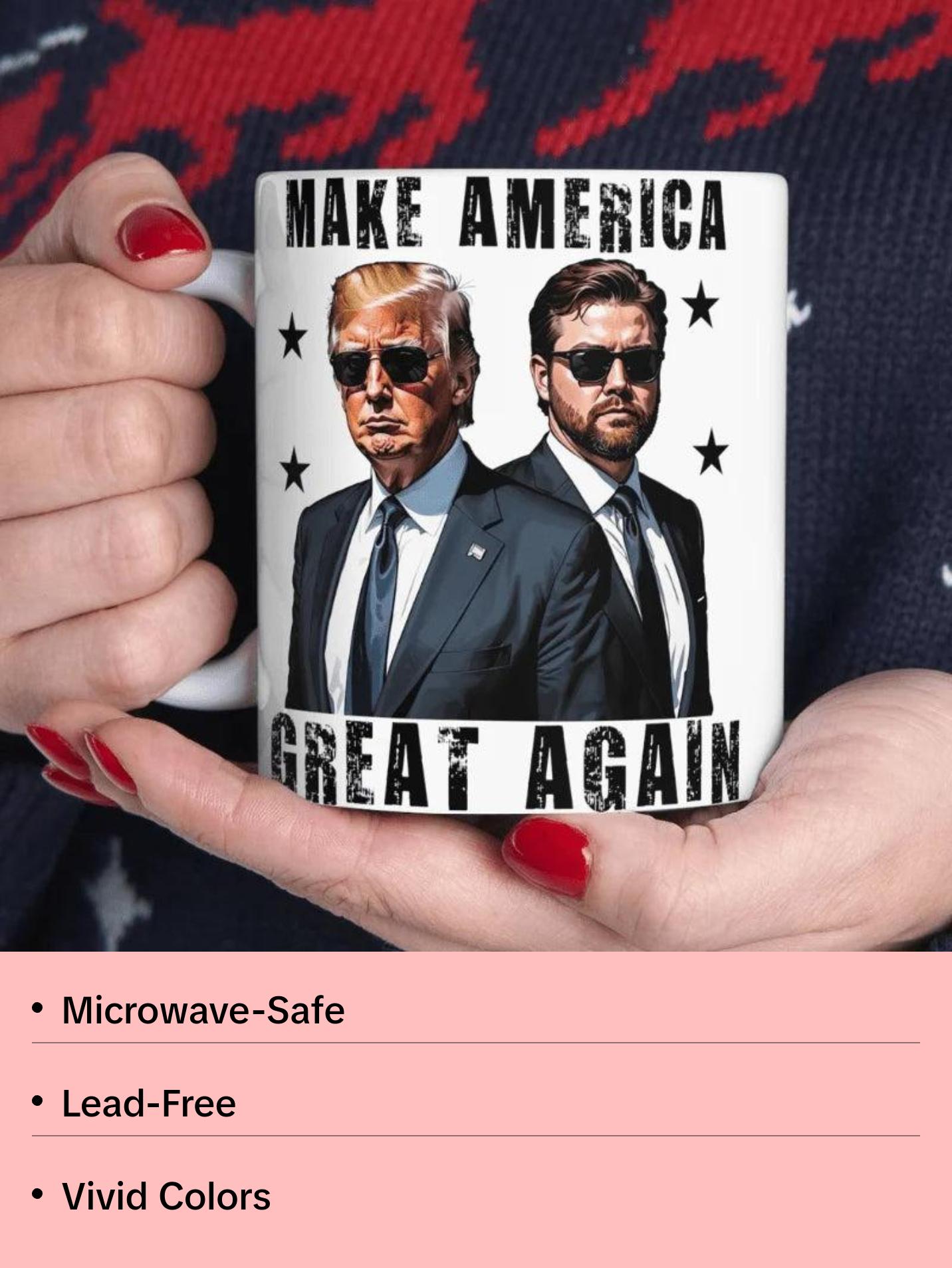 11oz Trump Vance 2024 Make America Great Again Ceramic Coffee Mug