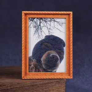 1PC Funny Dog Fridge Magnet, Cute Animal Refrigerator Magnet, Mini Photo Frame Fridge Magnet, Home Decor, Festive Gift Idea, Refrigerator Decorating Magnet